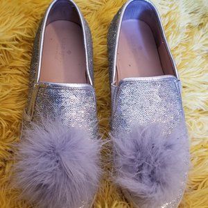 Kate Spade Pom Pom Sequin Loafers